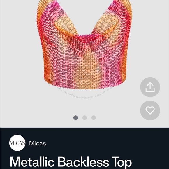 Metallic backless top - Picture 4 of 4